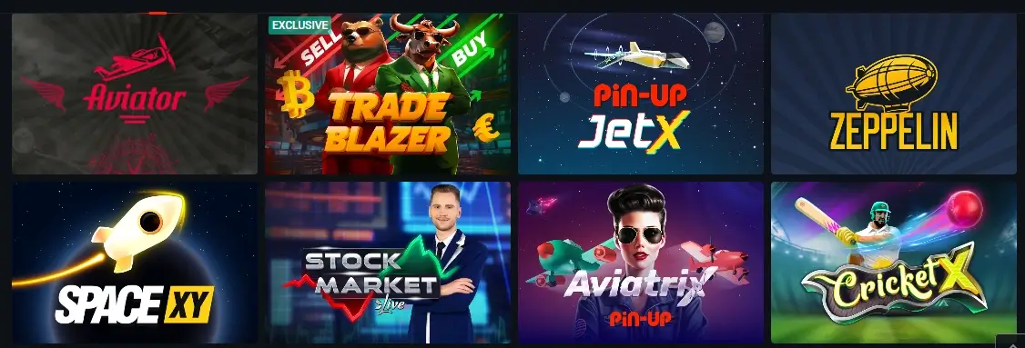 Краш-ігри в Pin-Up казино